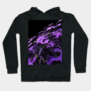 Purple and Black Abstract 3D Digital Graphic Hoodie